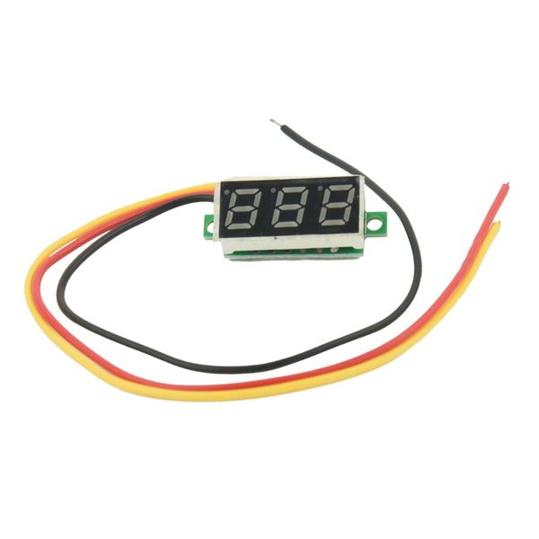 Digital Voltmeter DC 0-100V LED Panel 3-Digital With 3 Wires Red