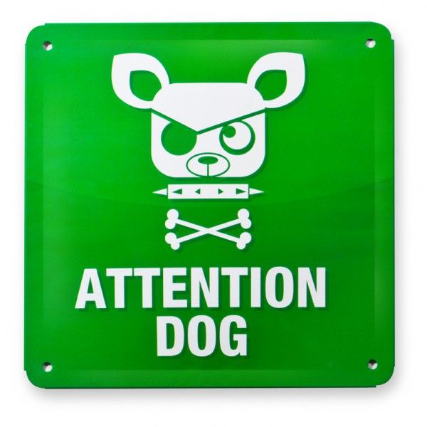 Offline Apps / Attention Dog, Blechschild / Tin-Plate Sign