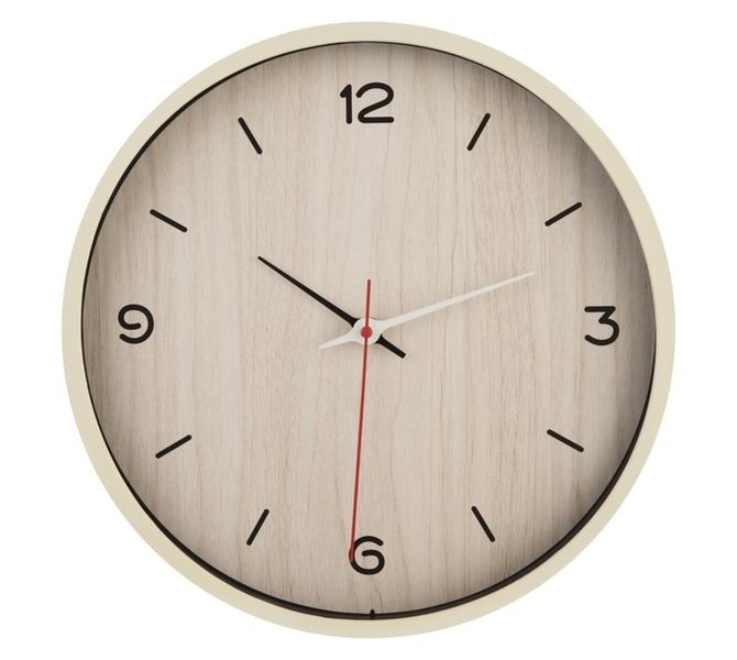Natural Clock - Cream (300 x 300mm)