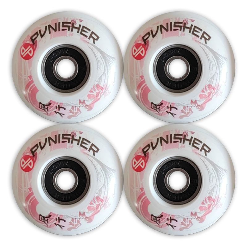 Punisher Cherry Blossom Skateboard Wheels & Bearings Combo Shop Today