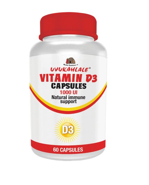 Uvukahlale - Vitamin D3 1000mg 60 Capsules x 2