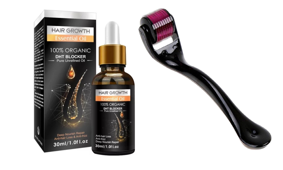 Biotin Hair Growth Oil with Derma Roller | Shop Today. Get it Tomorrow ...