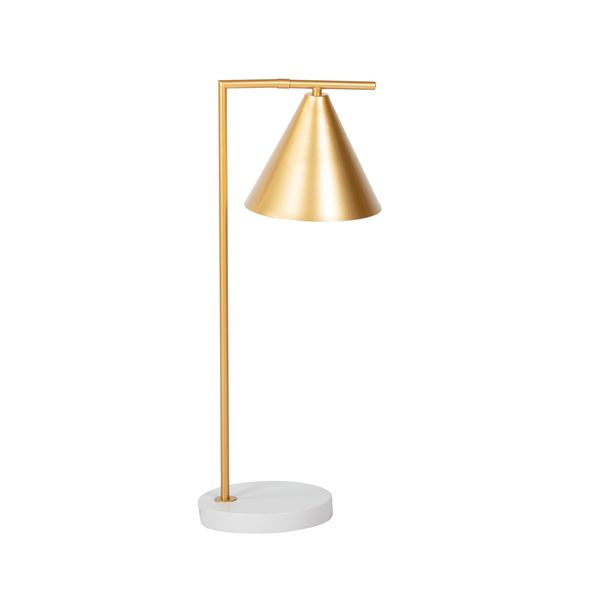 Modern Metal Table Lamp for Bedroom Living Room Office Brass Gold Finish
