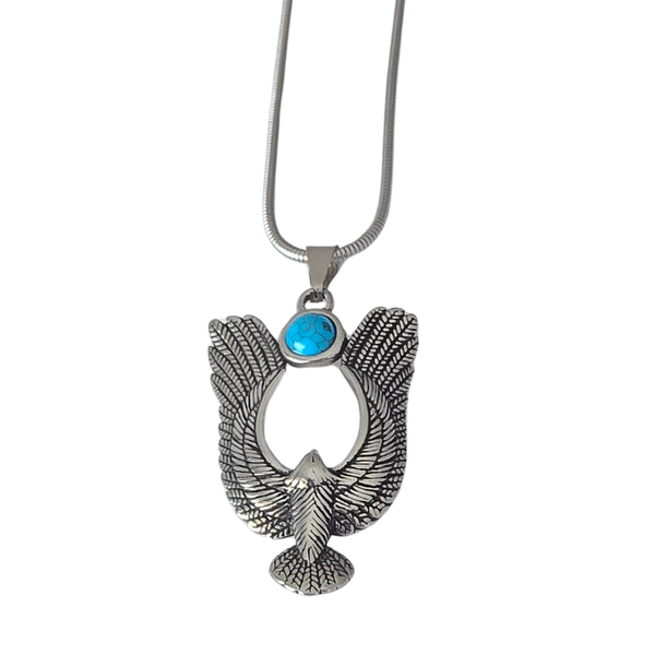 High grade stainless steel Snake link chain with Bird pendant