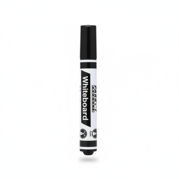 Parrot Whiteboard Marker Black Bullet Tip - Low-Odor Dry Erase