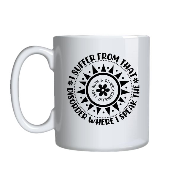 Disorder Coffee Mugs for Him Her with Words Graphic Cups Design Present 050