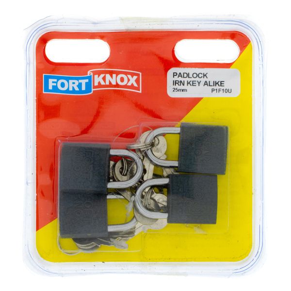 FORT KNOX Padlocks Iron Keyed Alike 25mm Q:4 P1F10U