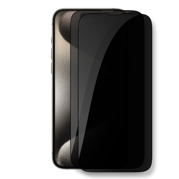 Privacy Glass Screen Protector Compatible with iPhone 15 Pro Max (Pack-2)