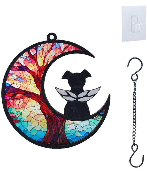DIY Dog Angel Memorial Suncatcher, Dog Memorial Gifts for Loss of Dog