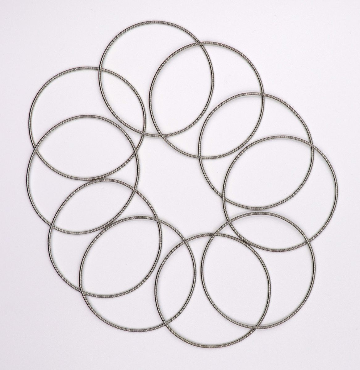 Silver Venda Guitar Spring Bracelet 1.7mm 10 Pack