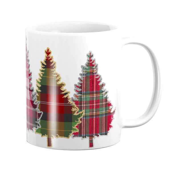 Pappa Joe - Mug - Plaid Christmas Trees