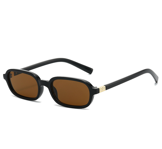 Women's Retro Rectangle Sunglasses Small Frame Fashion Eyewear