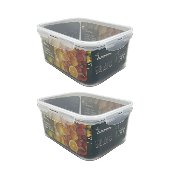 2.4L Leak Proof Clip Seal Containers - 2 Pack