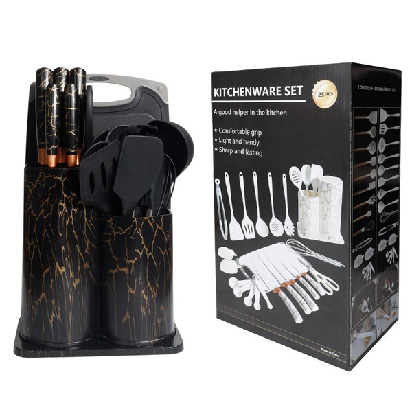 MUSKETEERS 25 Piece Silicone Kitchen Utensil Set Kitchenware Set