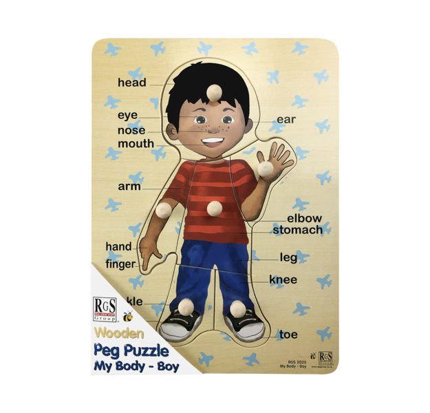 RGS Group Body Parts Peg Puzzle- Boy