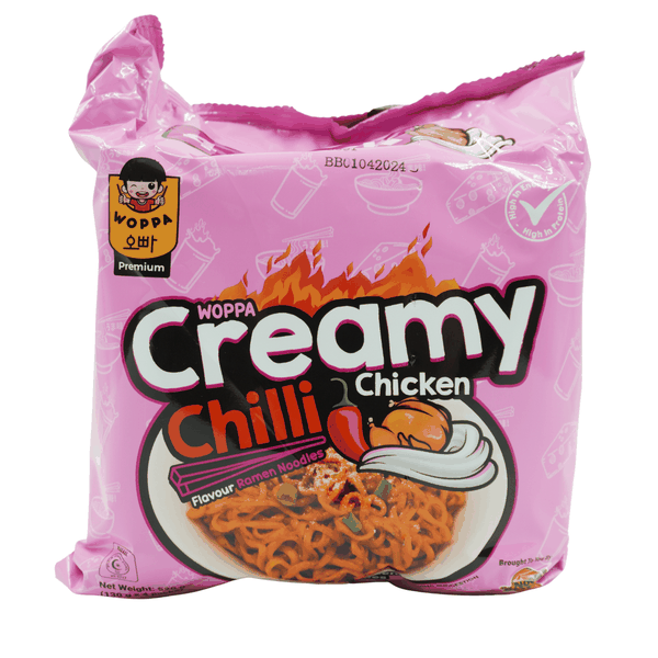 WOPPA Creamy Chilli Chicken Flavour Ramen Noodles 4-Pack