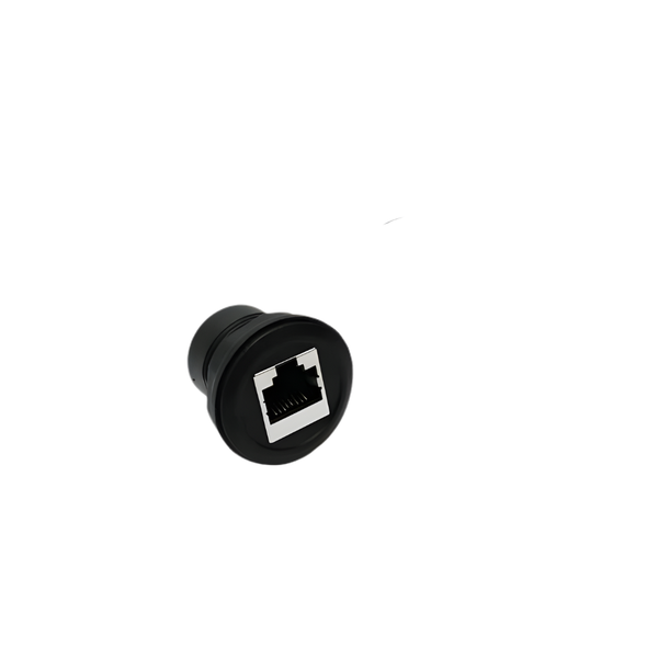 XY-RJ45SPJF-0 Shielded RJ45 Panel Receptacle Plastic Feed-Thru, Front Mount