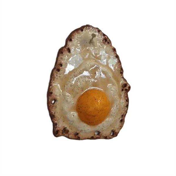 Fried Egg Hanging On A Nail Fried Eggs Sculpture Ornament Funny Egg