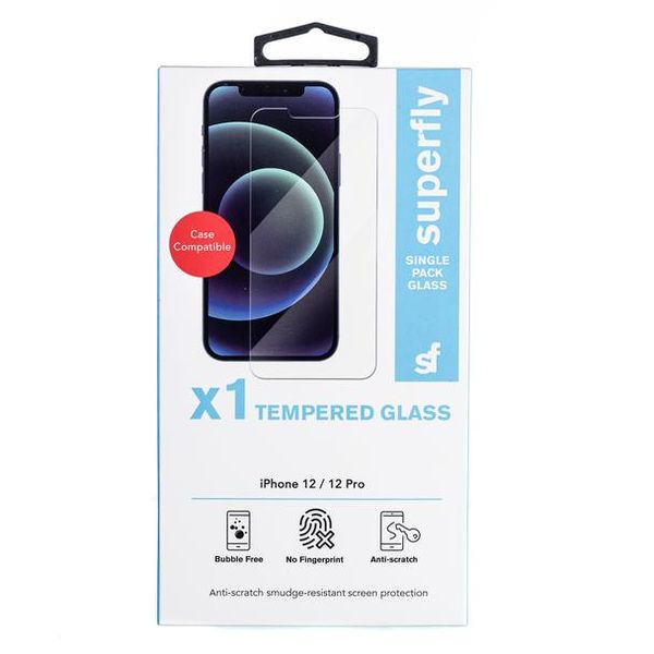 Superfly Tempered Glass Screen Protector for Apple iPhone 12 / 12 Pro