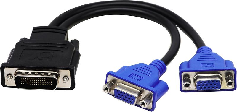 PmG DMS-59 59-Pin Male to Dual VGA Female Cable - 20cm