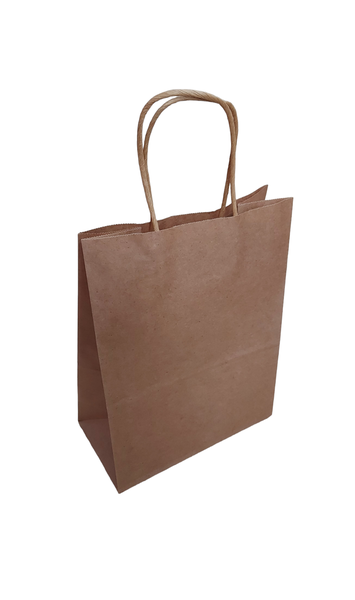 Kraft Paper Gift Bags Pack of 12 (Medium) - Brown