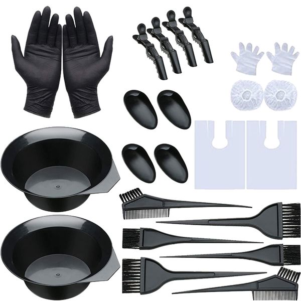 Professional DIY Hair Dyeing Tool Set for Salon and Home Use - 21 Piece