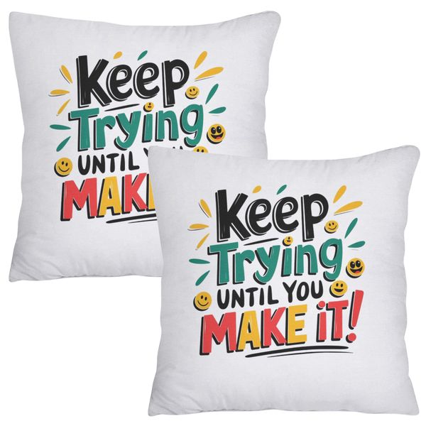 Scatter Cushion Cover Set - Keep Trying Until You Make It