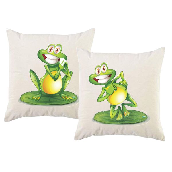 PepperSt – Scatter Cushion Cover Set – Funky Frogs