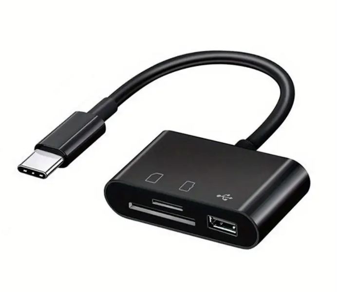 3in1 Type C Hub Adapter Compatible With IPad Pro/Macbook/Samsung/Cardreader