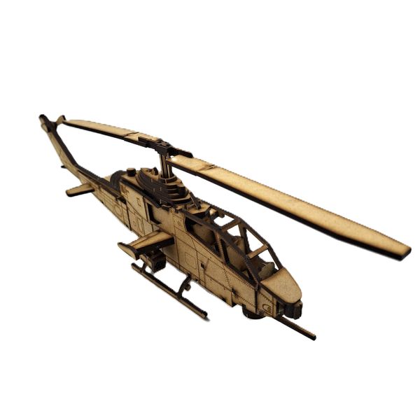 Helicopter 3D Puzzle Wooden Bell Cobra DIY Model kit by Everything Laser