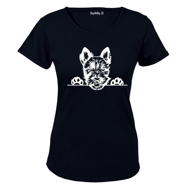 Peeking Dog - Black image