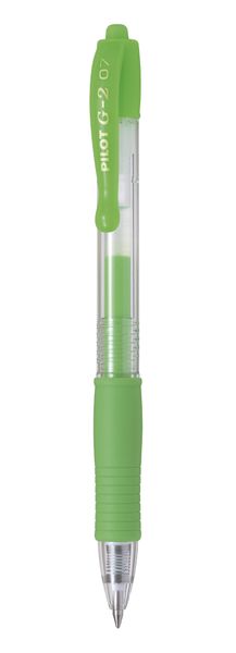 Pilot G-2 0.7 Gel Retractable Pen - Box of 12 - Neon Green