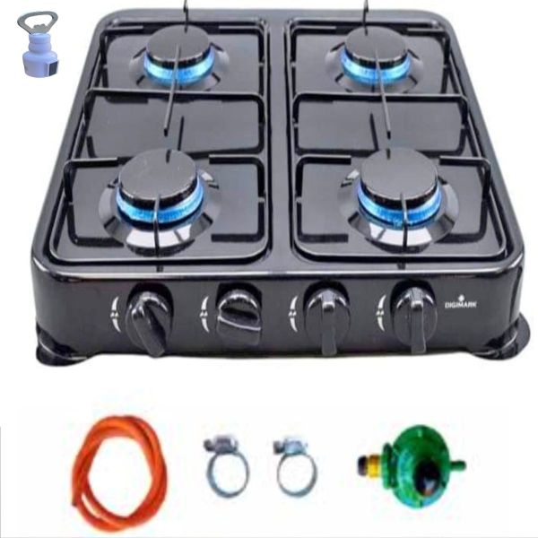 Portable 4 Plate Gas Stove And Bottle Opener