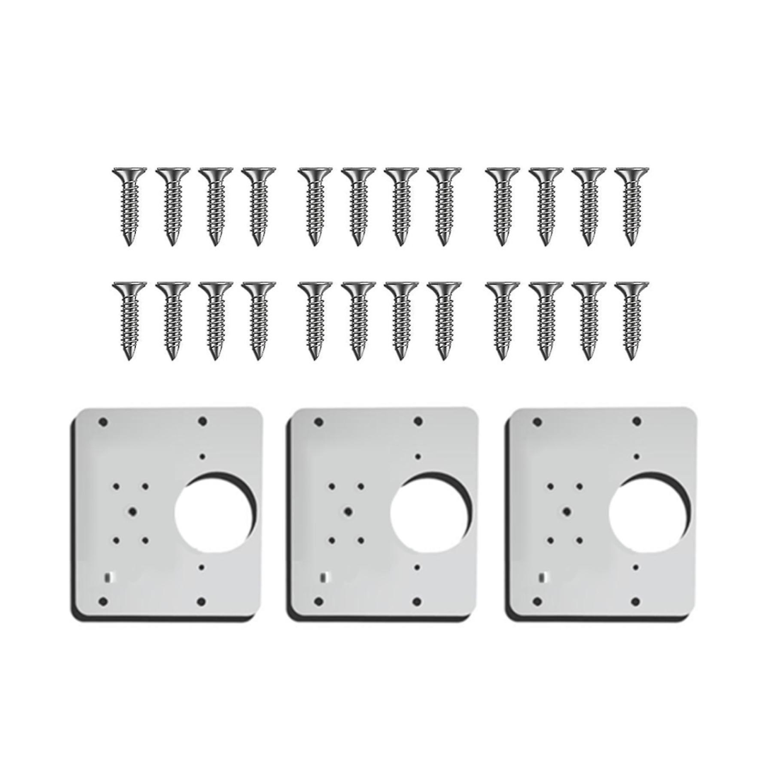 Hinge Repair Plate For Cabinet, Furniture Drawer, or Window (3 Pieces)