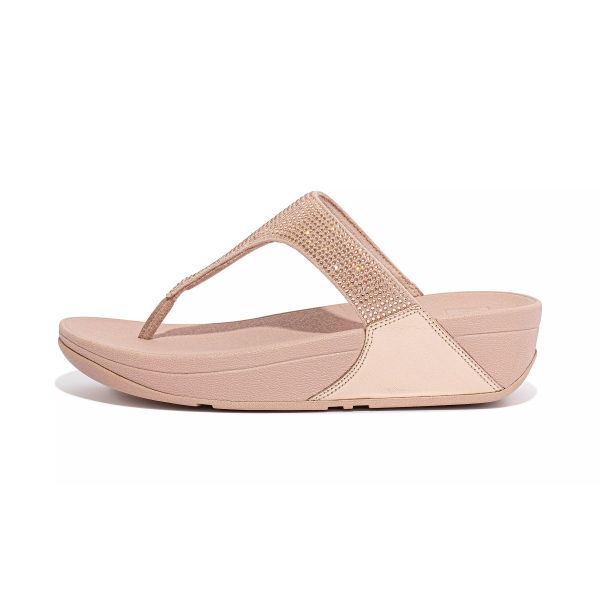 FitFlop Lulu Crystal Embel Rose Gold