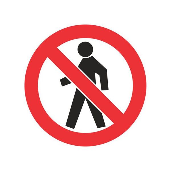 No Thoroughfare For Pedestrians Sign 290 x 290mm