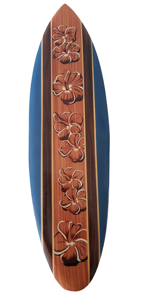Mini Wooden Surfboard - Peace Lilly - 50cm