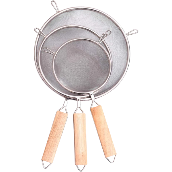 3-Piece Stainless Steel Fine Mesh Strainers