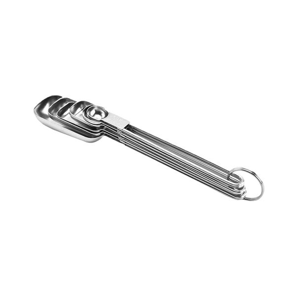 Stainless Steel Kitchen Household Measuring Spoon Folding - Set of 6