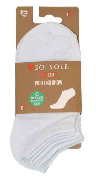 Sof Sole 3-pack No Show Socks in Recycled Yarn