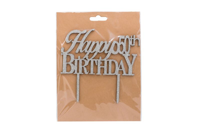 Happy 50th Birthday Cake Topper