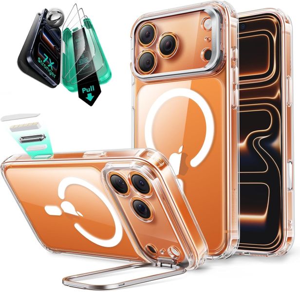 ESR Hybrid Stand Mag Case +2Pack ScreenGuard Compatible for iPhone 17ProMax