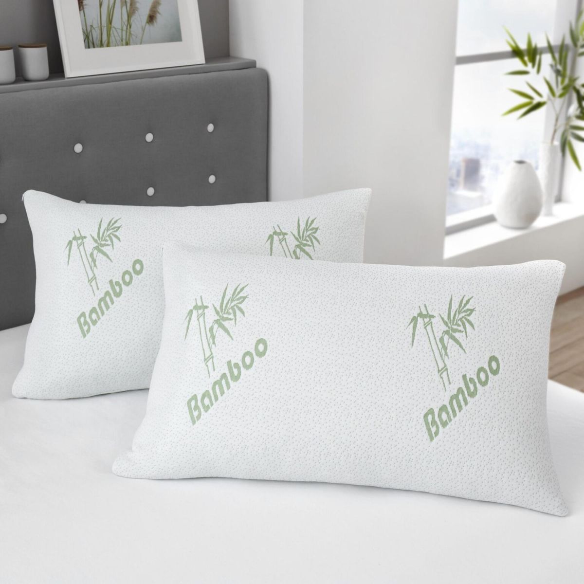 Dreamy Nights Bamboo Pillows Twin Pack 2000 Bounce Fibre Shop 