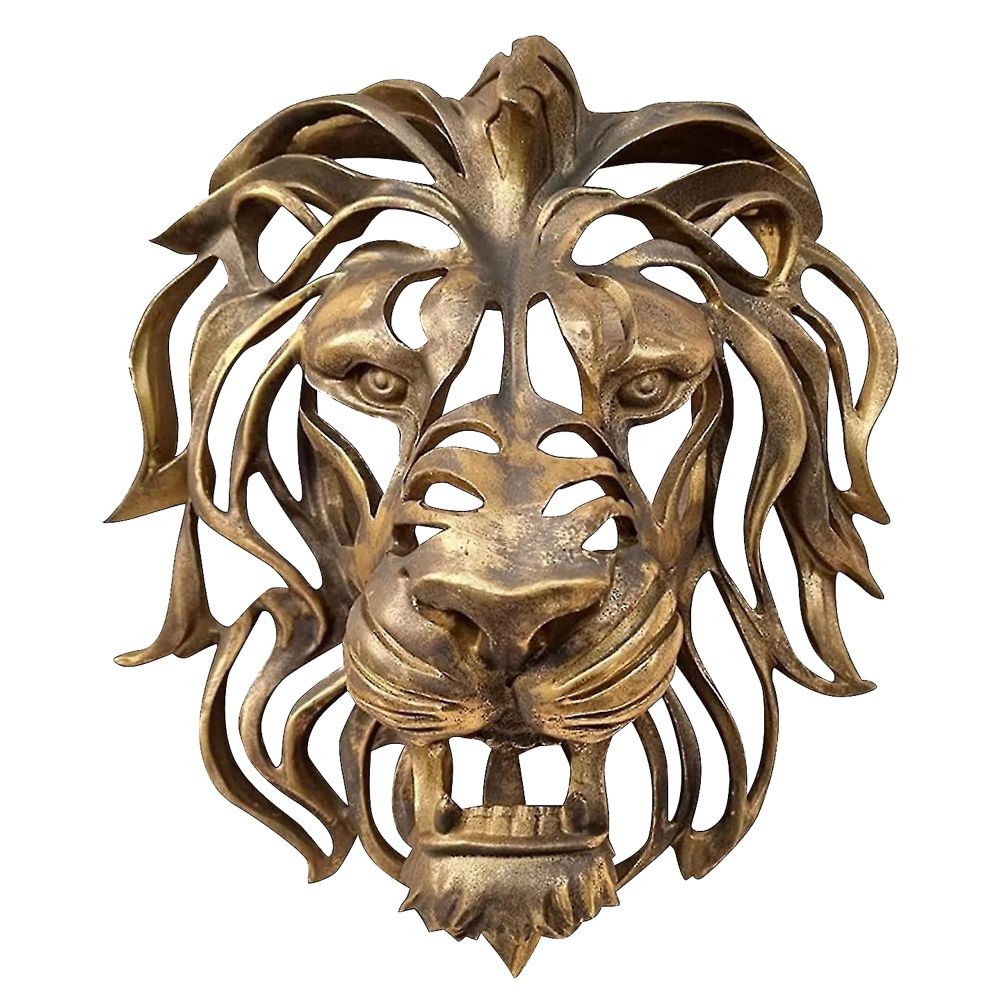 Decor Gold Wall Mounted Abstract Lion Head Ornament - 30cm | Shop Today ...