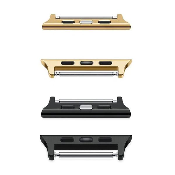 Killer Deals Replacement Lugs Compatible with 38mm Apple Watch - Black &amp; Gold Combo