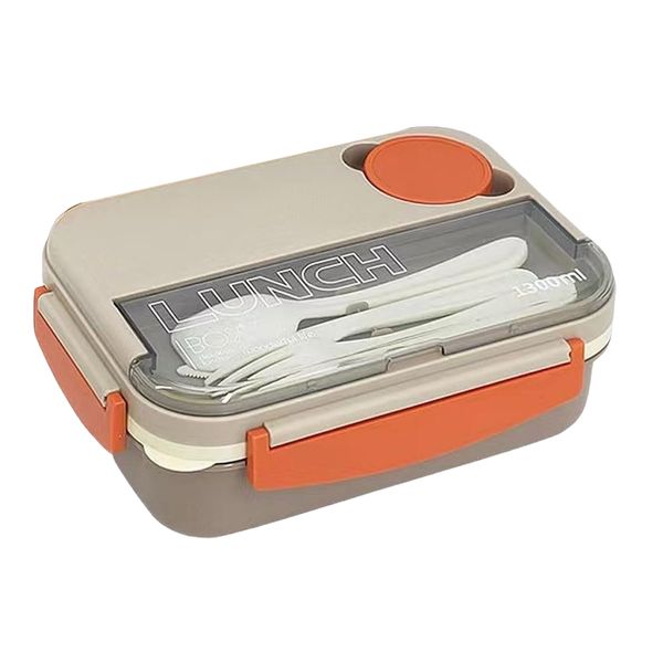 1300ml Lunch Box Bento Box Adults Kids Leakproof &amp; Spoon Fork Knife