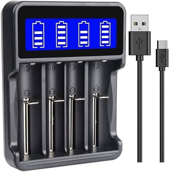 4 Bay Battery Charging Hubs for Rechargeable Batteries USB Input