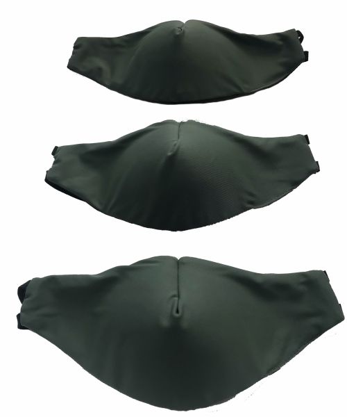 LLYLA Olive Green 3-Layer Re-usable Padded Fabric Face Mask - Pack of 3