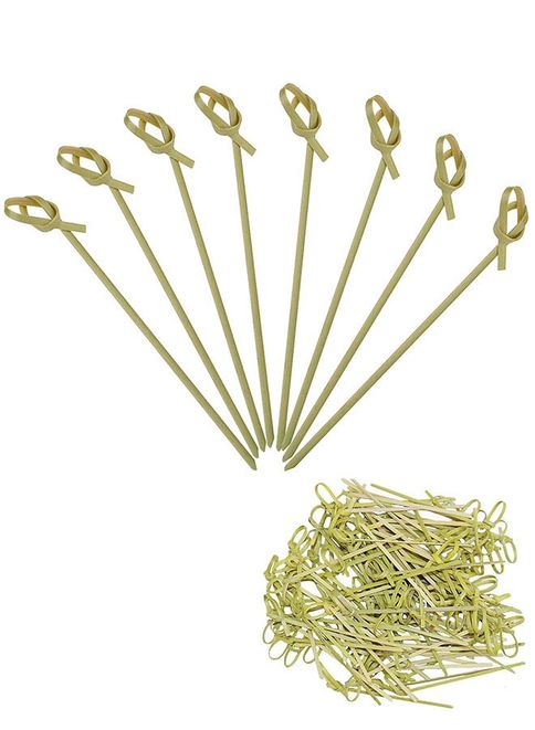 Bamboo Knot Fancy Toothpicks for Appetizers Party Food Fruit - 300 ...