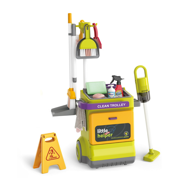 Cogo - Pretend Play Cleaning Trolley with Sound &amp; 20 Pieces